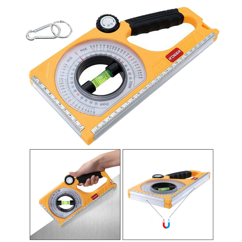 Slope Protractor Measuring Instrument Inclinometer Carpenter Kit for Angles