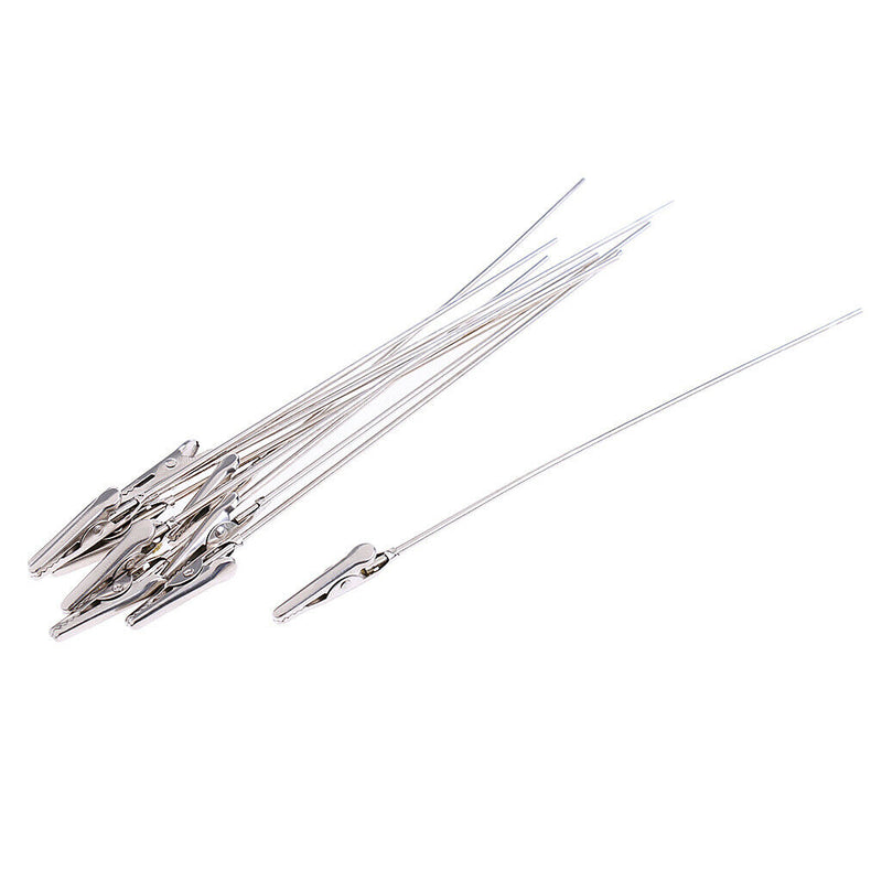 30x Metal Wire Alligator Clamp, Long-Tailed Alligator Iron Clip, Stand Photo