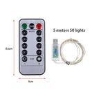 50LED USB Fairy Lights 5M Copper Wire String For Indoor Outdoor Decor w/ Remote