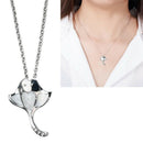 Personality Stingray Fish Alloy Mens Devil Ray FishPendant Necklace Decor 1x