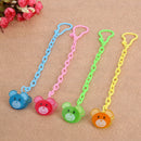 Cartoon Bear Baby Kids Chain Clip Holders Dummy Pacifier Nipple Strap