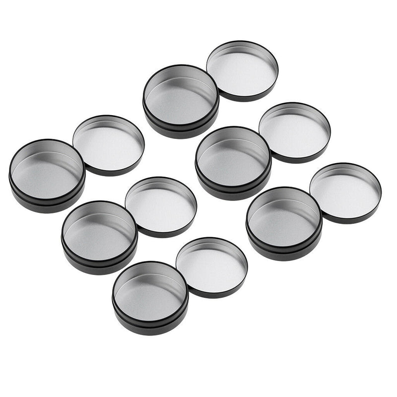 6 Aluminum Round Lip Balm Tin Storage Jar Container Bottle Oil Wax Box 100ml