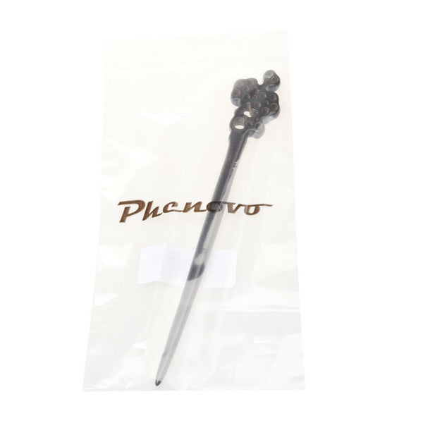 Traditional Carved Ebony Wooden Hair Pin Stick Vinatge Hair Chopsticks Black