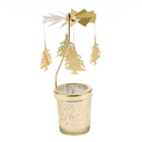 2pcs Spinning Rotary Metal Carousel Tea Light Candle Holder for Christmas