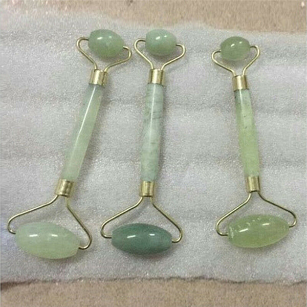 Natural Facial Massage Tool Guasha Beauty Jade Roller Face Thin Massager EBU 3C