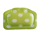 Bath Pillow Cushion Neckrest Back Support Comfort Bathtub Green Dots 2pcs