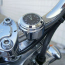 7/8" Motorcycle Bike Chrome Waterproof Black Dial Handlebar Clock Glow Watch NEW