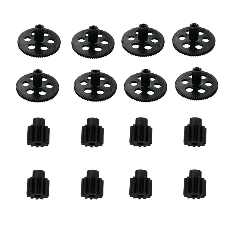 16x Motor Gears Pinion For Xs809 Xs809hc Xs809hw Rc Drone, Black
