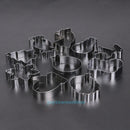 10pcs Stainless Steel Christmas Cake Biscuit Cookie Cutter Mold DIY Baking Tool