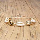 Handmade Natural Seashell Hand Knit Bracelet Shells Bracelets Beaded Strand