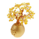 Yellow Feng Shui Crystal Money Tree Office Home Decor Bring Luck / Wealth
