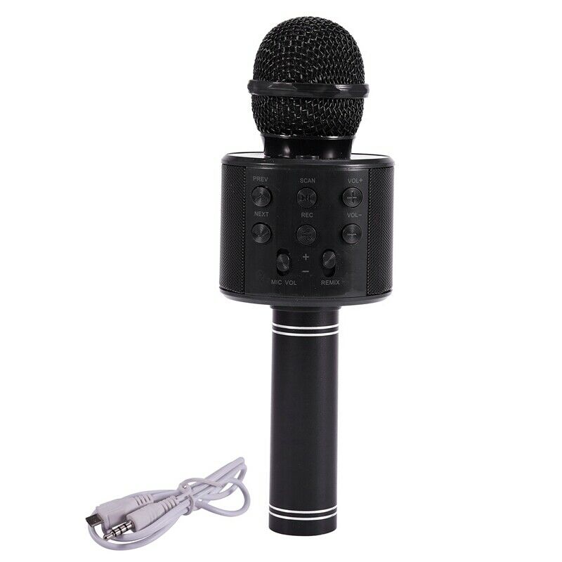 Portable Wireless Microphone Bluetooth Karaoke Home Mic Stereo Speaker Play