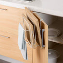 Double Layer Iron Kitchen Cabinets Shelf Chopping Board Storage Rack Shelve
