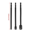 3Pcs 150mm Socket Adapter Set Hex Shank 1/4 3/8 1/2 Inch Impact Driver Drill Bit