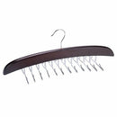 Wooden Necktie Tie Hanger Rack Scarf Organizer Holder with 24 Hooks for Hom