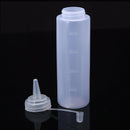 6pcs Plastic Clear 8oz Squeeze Bottle Condiment Dispenser Mustard Sauce Ketchup