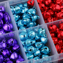 300 Pieces Mixed Colors Jingle Christmas Bells Loose Beads Charms 8mm Jewelry