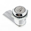 Zinc Alloy Disc Tumbler Cam Lock with 17mm Cylinder and Chrome Finish, Keyed