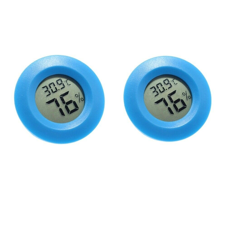2x Digital Thermometer Humidity Hygrometer Blue For