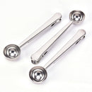 1PC Coffee Scoop With Clip Multifunction Stainless Steel Coffee Measuring Spo BX