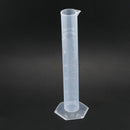 2pcs 50ml Transparent Plastic Graduated Cylinder Lab Measuring Cup