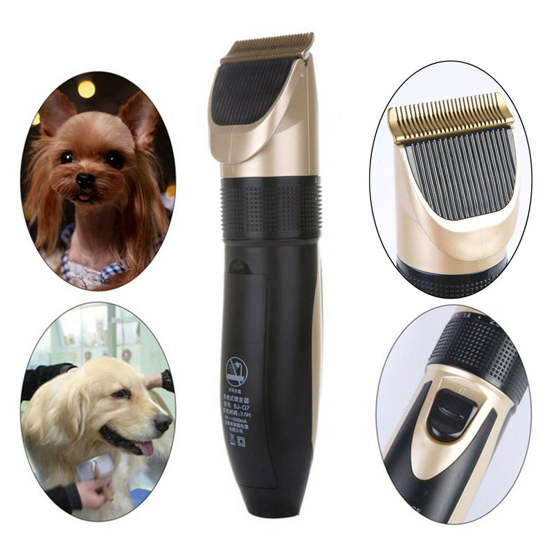 USB Pet Dog Cat Hair Clippers Grooming Trimmer Kit Professional Cordless Set