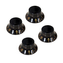 4x Electric Guitar Speed Volume Tone Control Knob Cap for EPI LP (Black) A