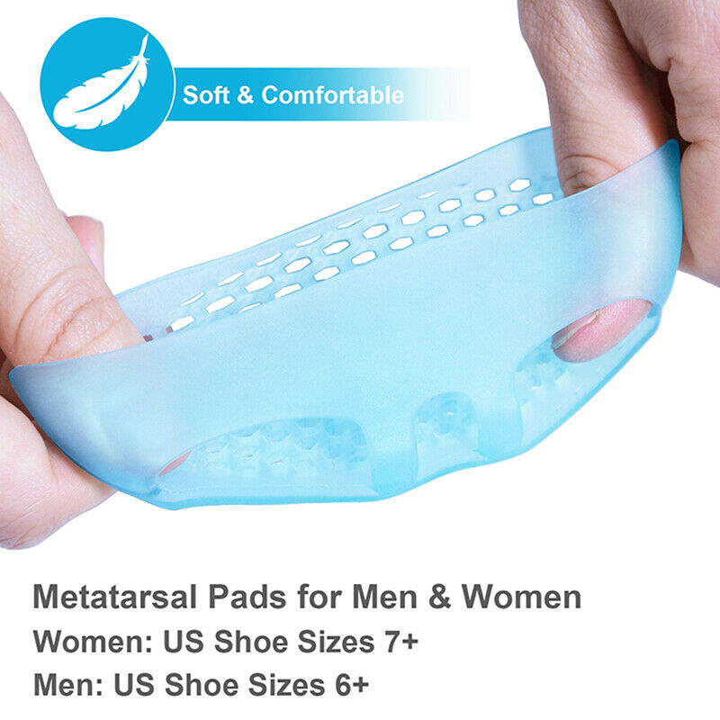 1 Pair Bule Forefoot Pads Silicone Foot Cushion Foot Pain Relief Toe Separat Hn