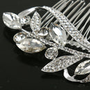 Elegant Leaf Design Rhinestone Hair Comb Wedding Party Bridal Hairdressing
