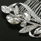 Elegant Leaf Design Rhinestone Hair Comb Wedding Party Bridal Hairdressing