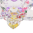 Crystal Lotus Flower Buddhist Ornament Feng Shui Art Glass Paperweight Multi