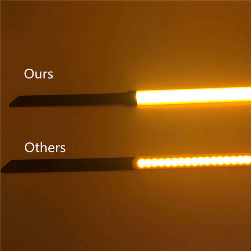1 Pair SMD LED Strip Bike Motorcycle Car Fork Turn Signal Indicator Lig ECS