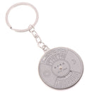 1Pc Calendar Keychain Metal Ring Compass Keyring Keyfob Hiking Camping Outdoo BX