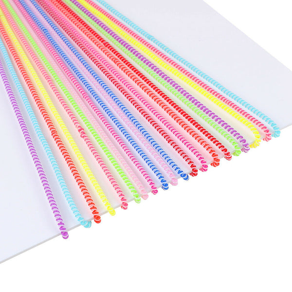 20pcs Colorful spiral USB data charging cable cord wrap protector winder  %ã€Š