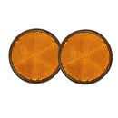 2pcs 2" Round Orange Reflector Universal For Motorcycle ATV Dirt Bike