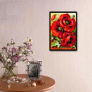 DIY Red Rose Diamond Painting Cross Stitch Kit Embroidery Home Decor Craft