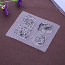 Silicone Flower Stamp+Metal Cutting Dies Stencil Frame Craft Scrapbook