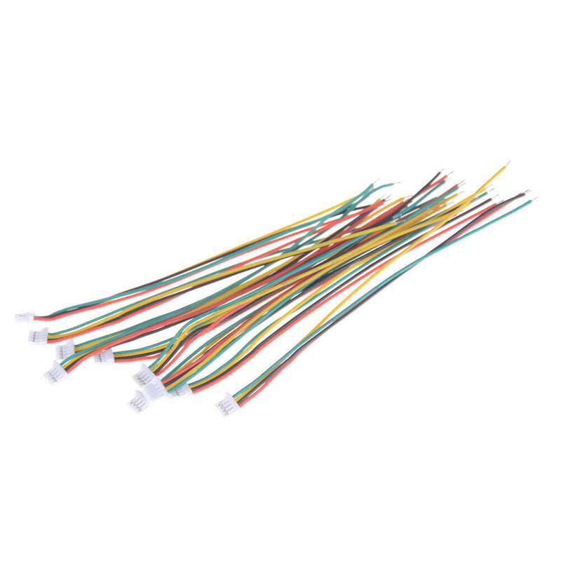 10xMini Micro JST 1.0 SH 1.0mm 4-Pin Connector Plug With Wires Cables 100MMSE M&