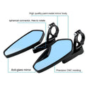 For Motorcycle Aluminum 7/8 Inch 22Mm Bar End Side Rear View Mirror Univers Q8Q9