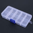 10 Compartments Portable Transparent Plastic Fishing Lure Storage Box Case SN9F