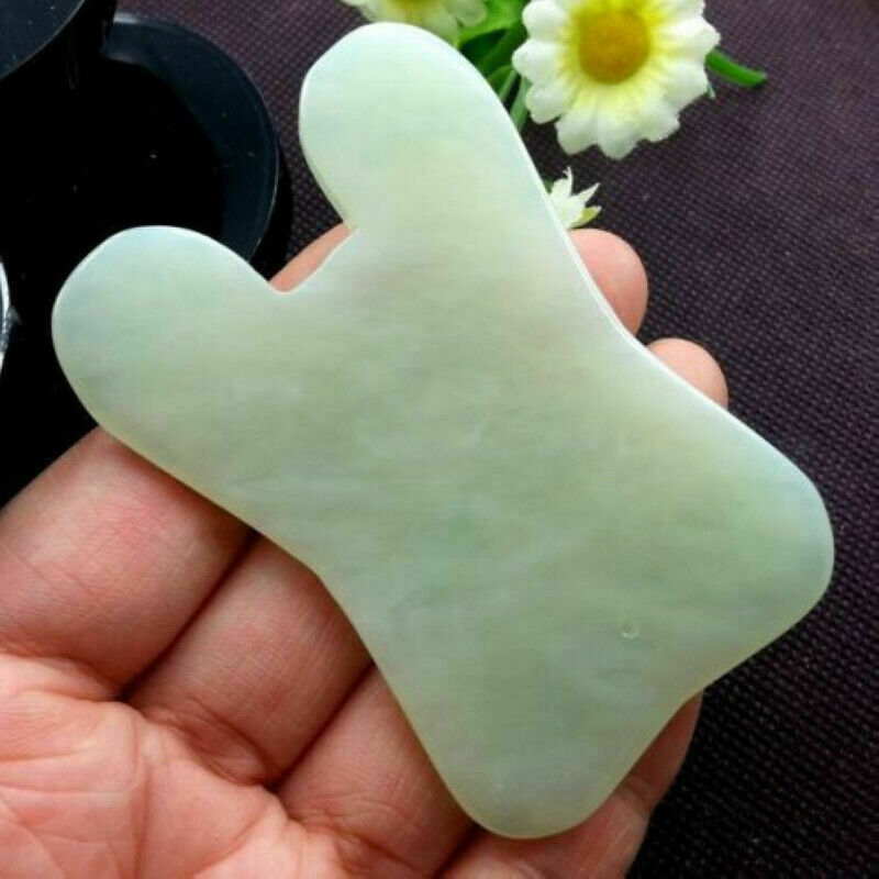 Gua Sha Facial Body Massage Chinese Medicine Natural Jade Board Scraping Tool^^