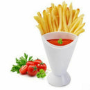 Self Stand 2 in 1 French Fry Cone with Dipping Cup Potato Tool Tableware Fr