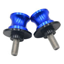 Pair Blue M8 8mm Aluminum Swingarm Swing Arm Spools