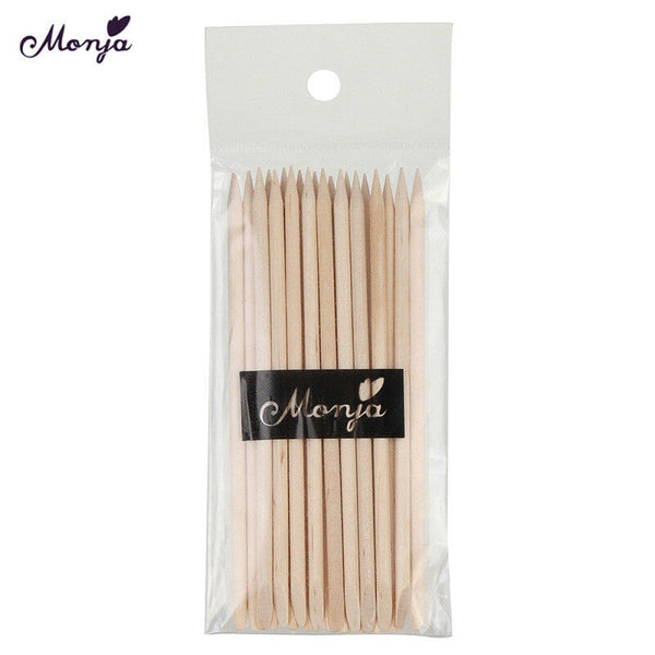 20pcs Wooden Cuticle Pushers Manicure Pedicure Orange Sticks Nail Art P OPO