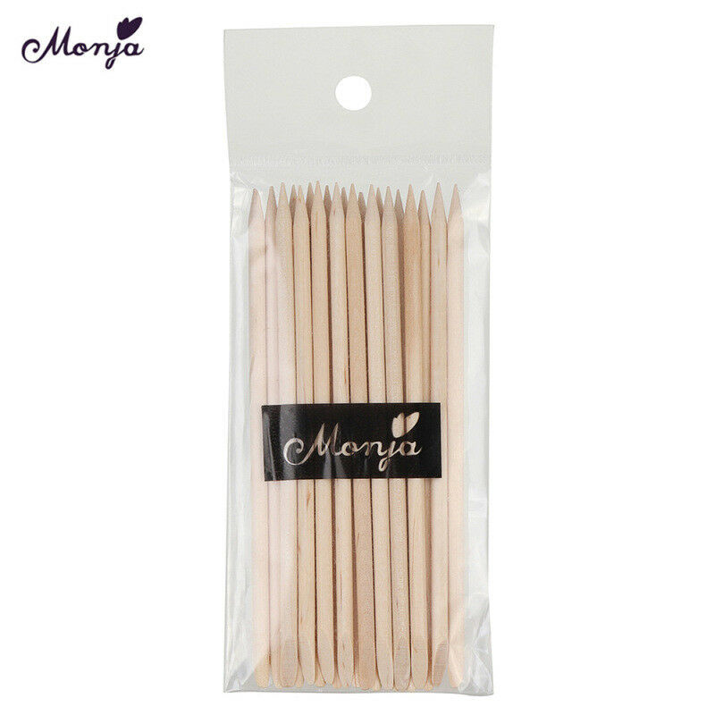 20pcs Wooden Cuticle Pushers Manicure Pedicure Orange Sticks Nail Art P OPO