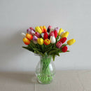 30Pcs Multicolored 14 Inch Silk Artificial Tulips Flowers for Party Home De