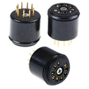 2x Goldplated 9pin bakelite tube socket testing saver for12AX7 ECC83 56706DJ FT