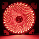 DIY 12V 120mm Neon Clear PC Computer Case Cooling Fan Mod With 33 Red LED Lights