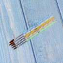 5Pc Nail Art Brush Tools Painting Drawing Brushes Cuticle Pusher Tool ColorfulOZ
