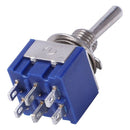 6 pieces On-off-on 3-way mini Toggle switch 6 pin 6A 125VAC